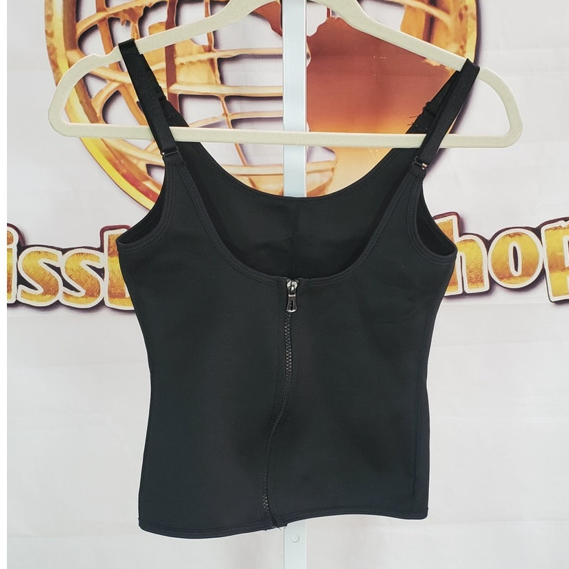 Black Neoprene Waist Trainer Vest Medium